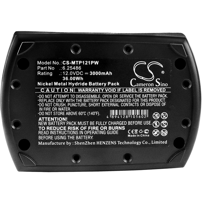 CS-MTP121PW : Battery for Metabo BS 12 SP, BSZ 12, BSZ 12 Impuls and others - Replaces Metabo 6.25486