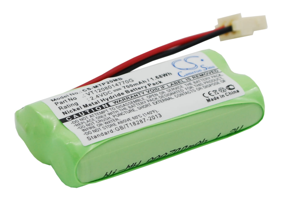 CS-MTP20MB : Battery for Motorola MBP20, MBP161, MBP161TIMER - Replaces Motorola VT1208014770G