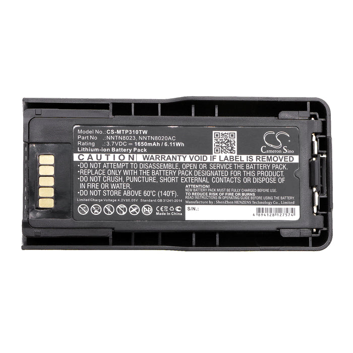 CS-MTP310TW : Battery for Motorola MTP3100, MTP3200, MTP3250 and others - Replaces Motorola NNTN8023, NNTN8020AC, NNTN8023AC and others