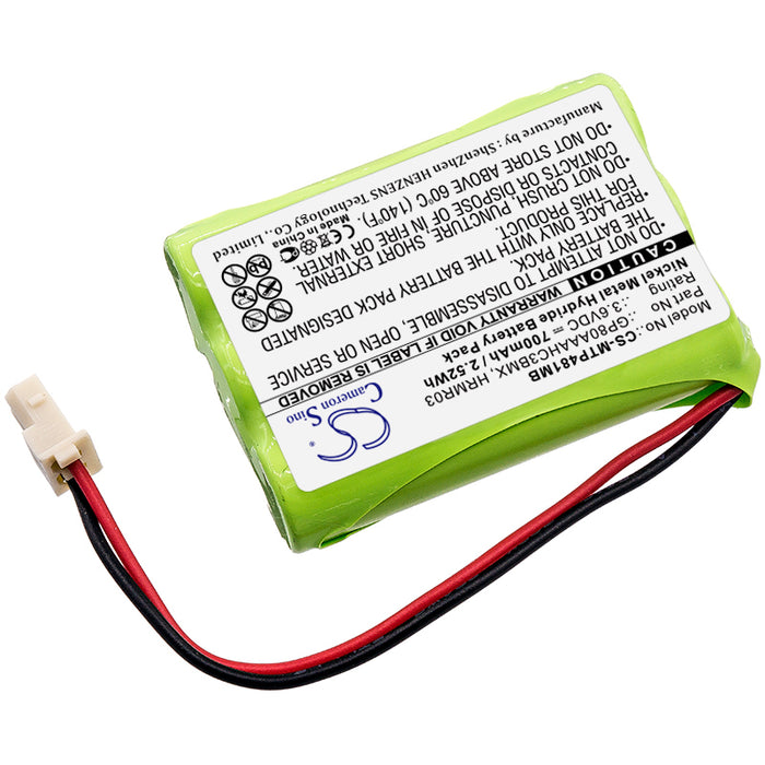 CS-MTP481MB : Battery for Version MBP33S, MBP36, MBP36S and others - Replaces Motorola HRMR03, GP80AAAHC3BMX (Newer Models), GP80AAAHC3BMXZ (Newer Models)