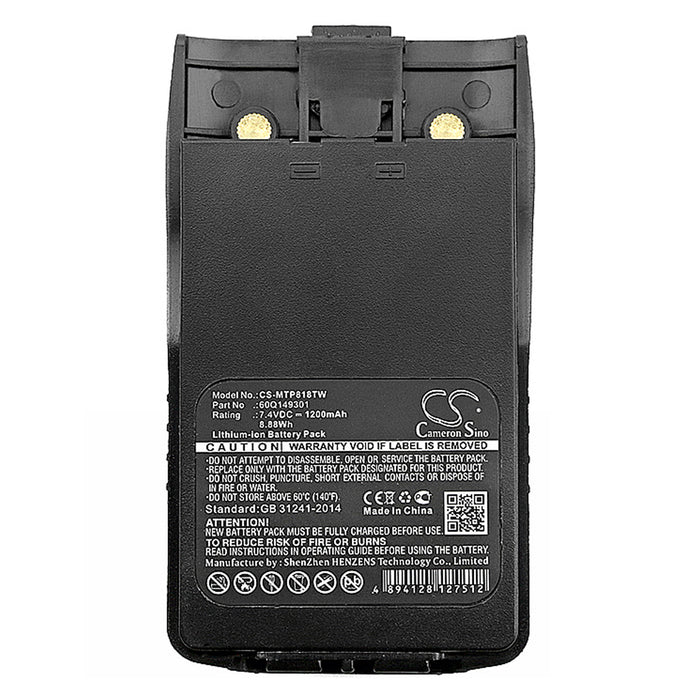 CS-MTP818TW : Battery for Linton LT-6200, LT-6100plus - Replaces Motorola 60Q149301