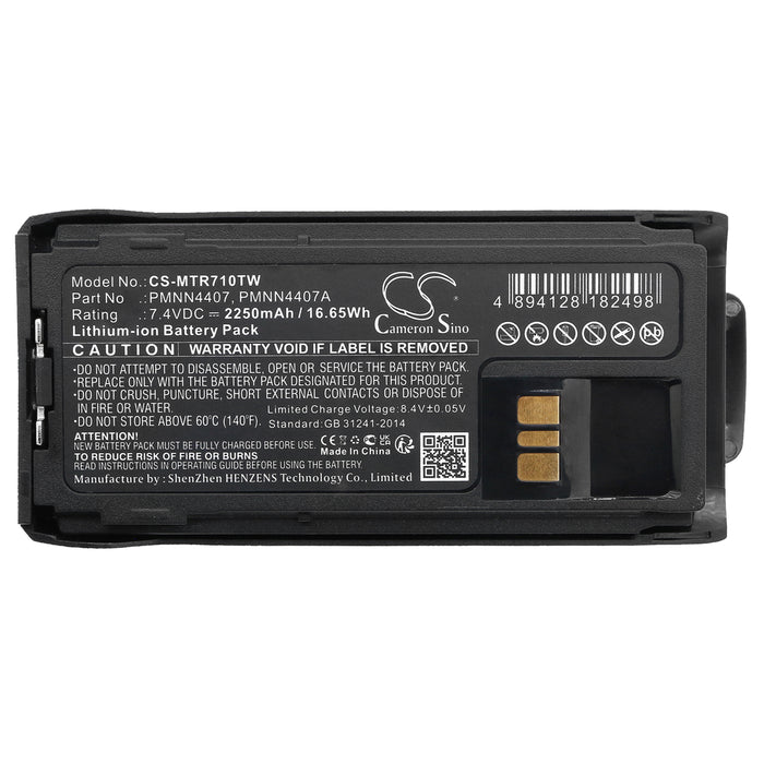 CS-MTR710TW : Battery for Motorola R7, R7A - Replaces Motorola PMNN4807, PMNN4807A, PMNN4808 and others