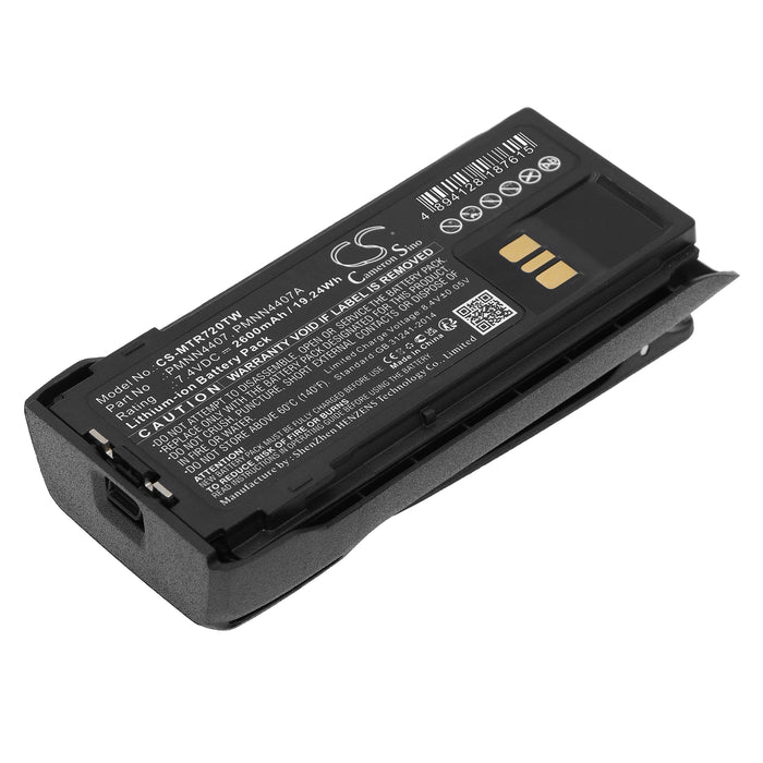 CS-MTR720TW : Battery for Motorola R7, R7A - Replaces Motorola PMNN4807, PMNN4807A, PMNN4808 and others