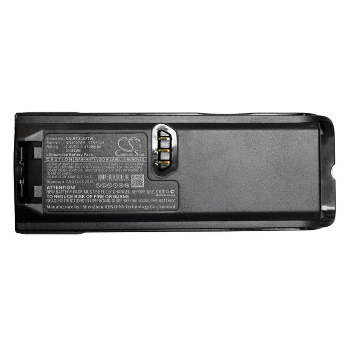 CS-MTX352TW : Battery for Motorola XTS3000, XTS3500, XTS5000 and others - Replaces Motorola RNN4007AR, NTN8923, NTN8923AR and others