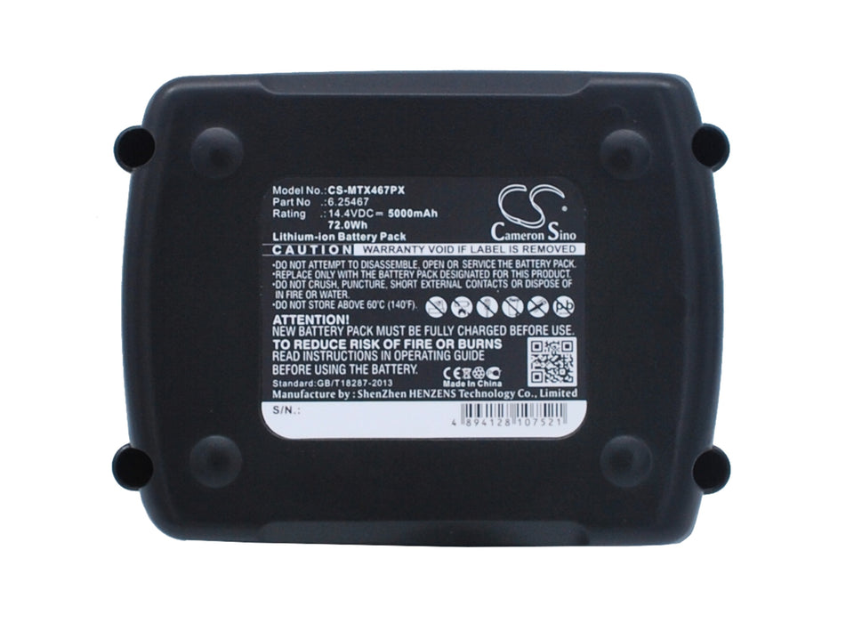 CS-MTX467PX : Battery for Metabo BS 14.4 LTX Impuls, ULA 14.4-18, BS 14.4 6.02105.50 and others - Replaces Metabo 6.25467, 625498000, 625526000 and others