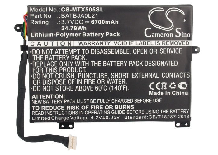 CS-MTX505SL : Battery for Motorola Xoom Family Edition, MZ505, Xoom 10.1 - Replaces Motorola BATBJA0L21