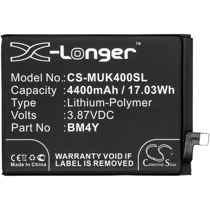 CS-MUK400SL : Battery for Xiaomi Mi 11X 5G, M2012K11AI, Poco F3 5G and others - Replaces Xiaomi BM4Y