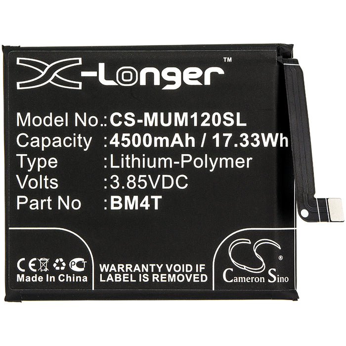 CS-MUM120SL : Battery for Xiaomi Redmi 10X Pro, 10X Pro 5G, M2004J7BC - Replaces Xiaomi BM4T