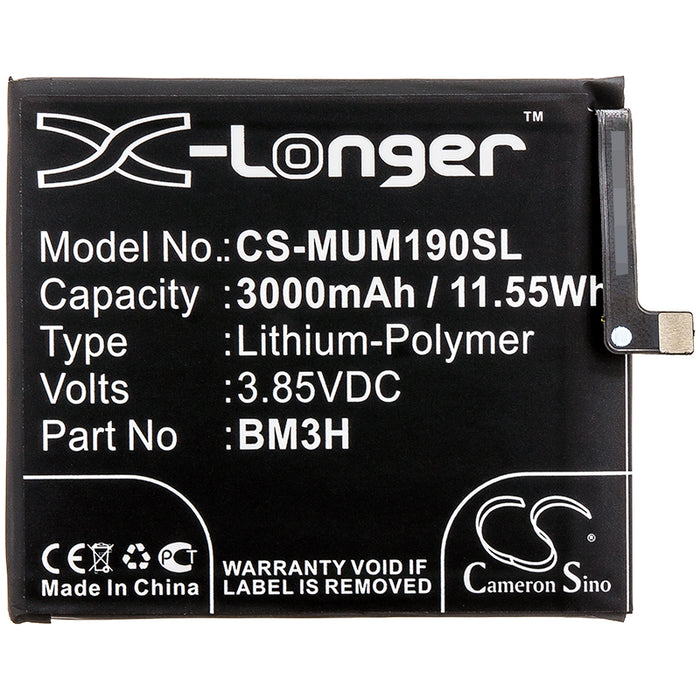 CS-MUM190SL : Battery for Xiaomi Mi Play, M1901F9E, M1901F9T - Replaces Xiaomi BM3H