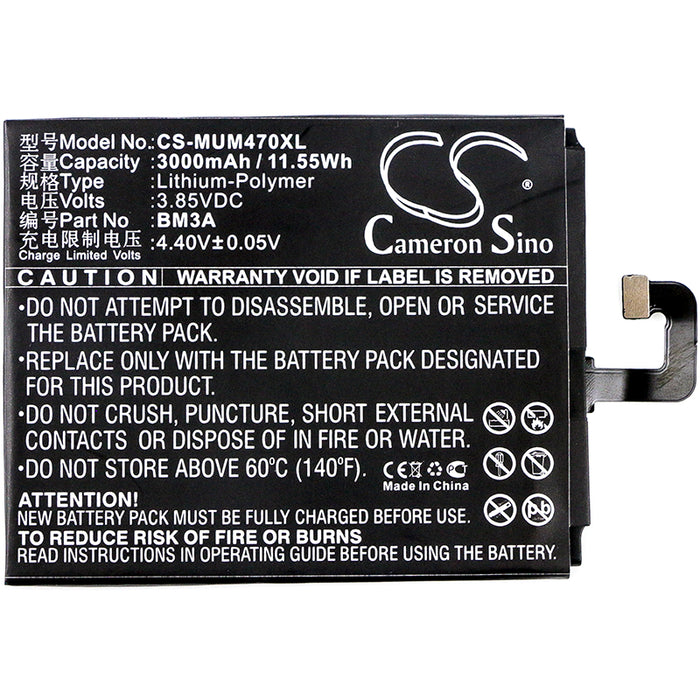 CS-MUM470XL : Battery for Xiaomi Note 3, Mi Note 3 - Replaces Xiaomi BM3A