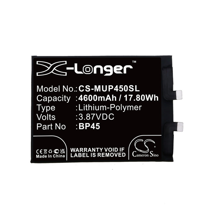 CS-MUP450SL : Battery for Xiaomi 12 Pro, 2201122C, 2201122G and others - Replaces Xiaomi BP45