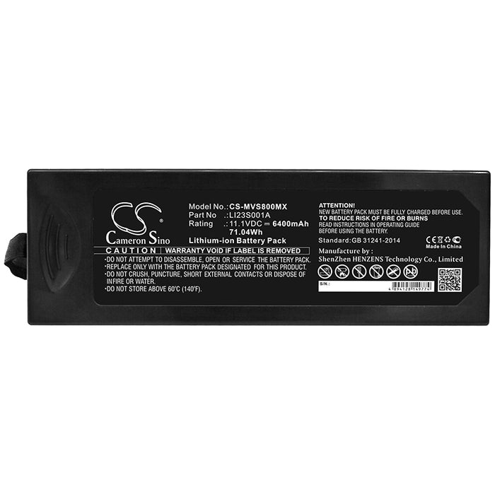 CS-MVS800MX : Battery for Mindray VS800, VS-800, WATO EX-20 and others - Replaces Mindray LI23S001A