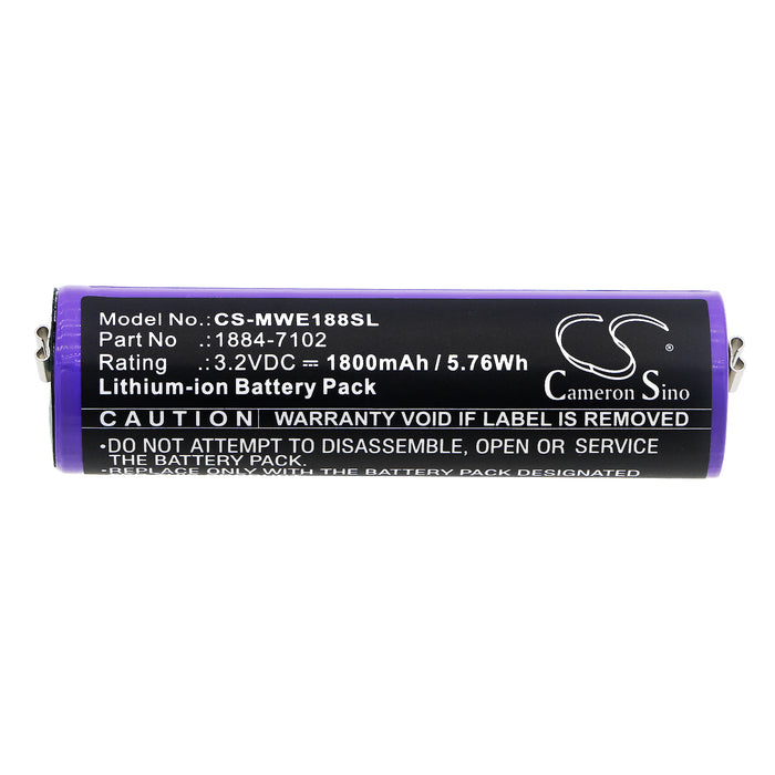 CS-MWE188SL : Battery for Moser Ermila 1884, Ermila 1885, 1884 Li+Pro and others - Replaces Moser 1884-7102