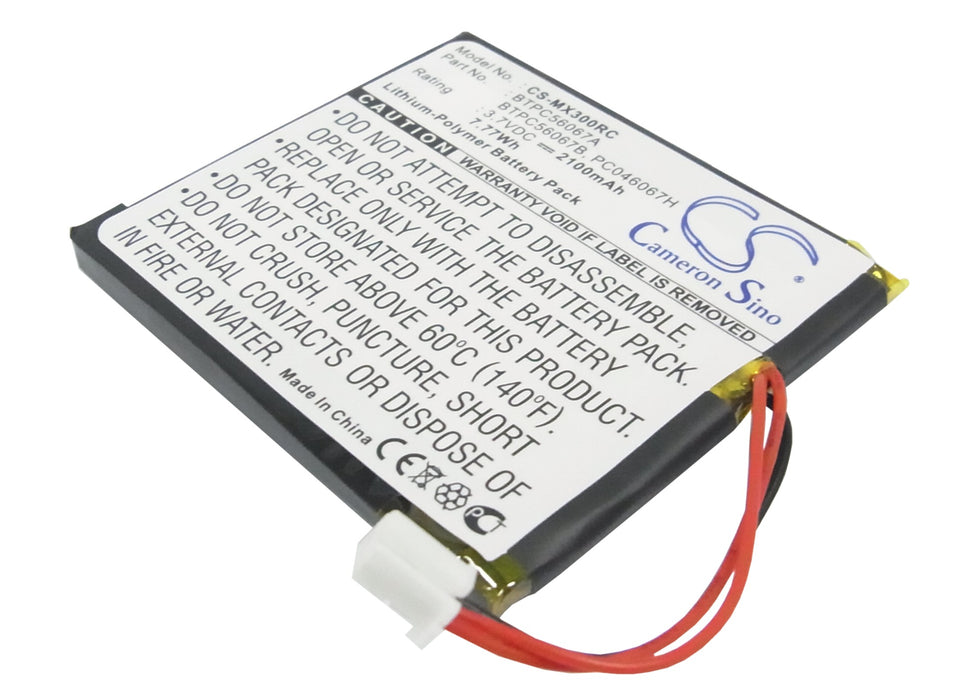 CS-MX300RC : Battery for Crestron MT-1000C MiniTouch Wireless Handheld Touchpanel, C2N-DAP8, CNAMPX-16X60 and others - Replaces Crestron MT-1000C-BTP