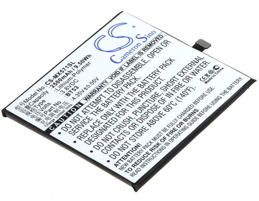 CS-MX571SL : Battery for MeiZu Pro 6, M570M, M570C and others - Replaces MeiZu BT53