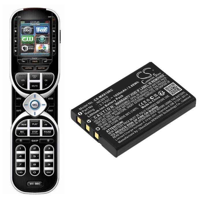 CS-MX810RC : Battery for URC MX-810, MX-880, MX-950 and others - Replaces URC NC0910, UT-BATTMX880, BATTMX880