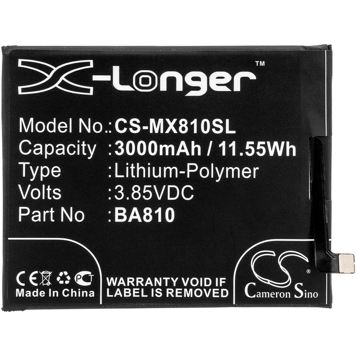 CS-MX810SL : Battery for Meizu M8C, M810H - Replaces Meizu BA810