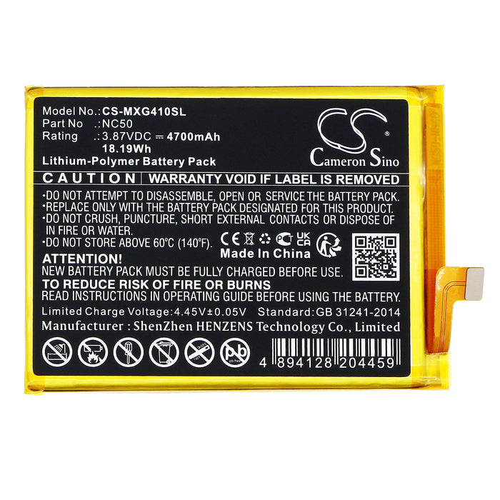 CS-MXG410SL : Battery for Motorola Moto G41, XT2167 - Replaces Motorola NC50, SB18D20540