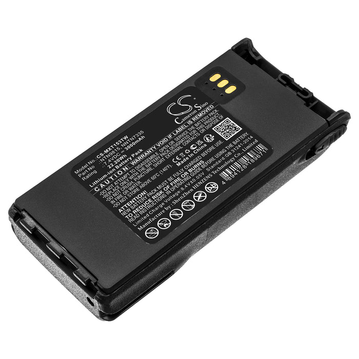 CS-MXT153TW : Battery for Motorola XTS1500, XTS2500, PR1500 and others - Replaces Motorola NTN9815, NTN9815A, NTN9851AR and others