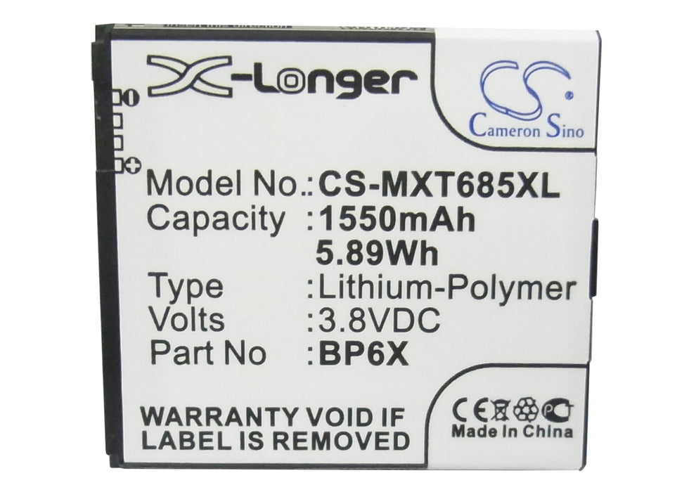 CS-MXT685XL : Battery for Motorola Pro, Pro+, Pro Plus and others - Replaces Motorola HP6X, SNN5891A