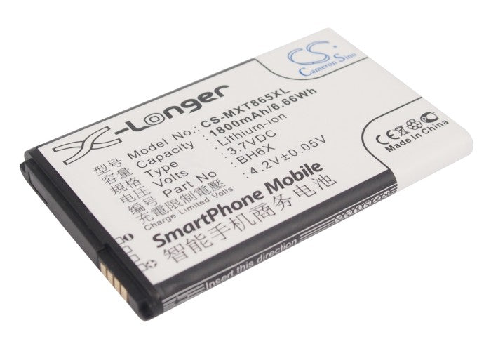 CS-MXT865XL : Battery for Verizon Bionic 4G LTE - Replaces Motorola BH6X, SNN5880A, SNN5880