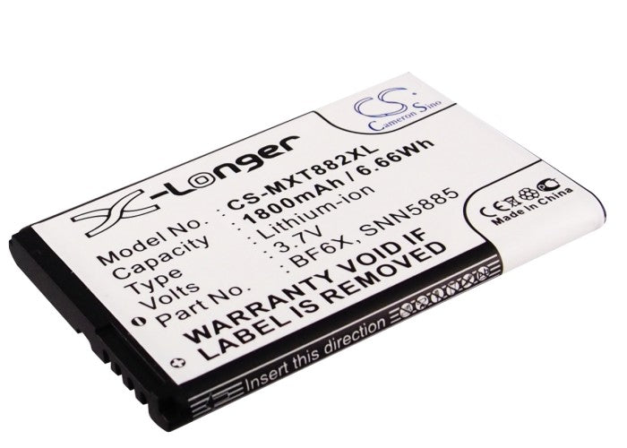 CS-MXT882XL : Battery for Motorola XT882, Droid 3, XT862 and others - Replaces Motorola BF6X, SNN5885, SNN5885A