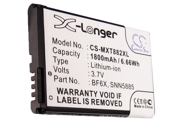 CS-MXT882XL : Battery for Motorola XT882, Droid 3, XT862 and others - Replaces Motorola BF6X, SNN5885, SNN5885A