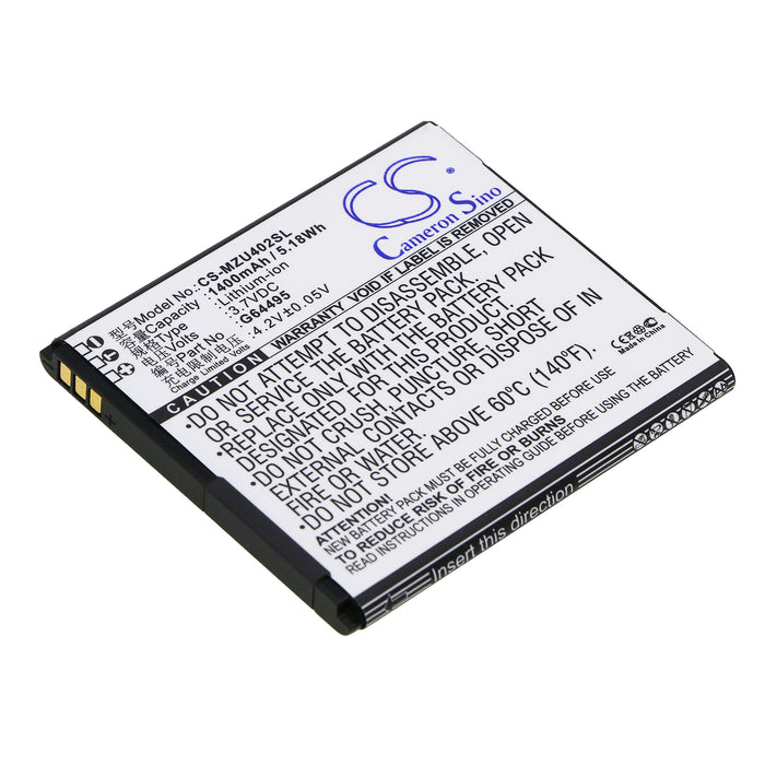 CS-MZU402SL : Battery for NAVON Mizu M402, Mizu D402 - Replaces NAVON G64495