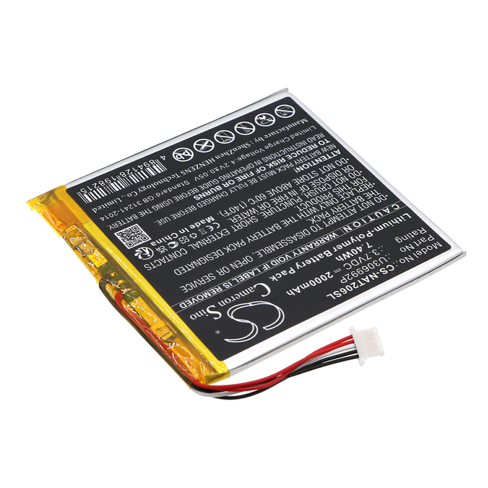 CS-NAT206SL : Battery for ONN Surf Tablet 7", 100005206, 100026191 - Replaces ONN U306992P