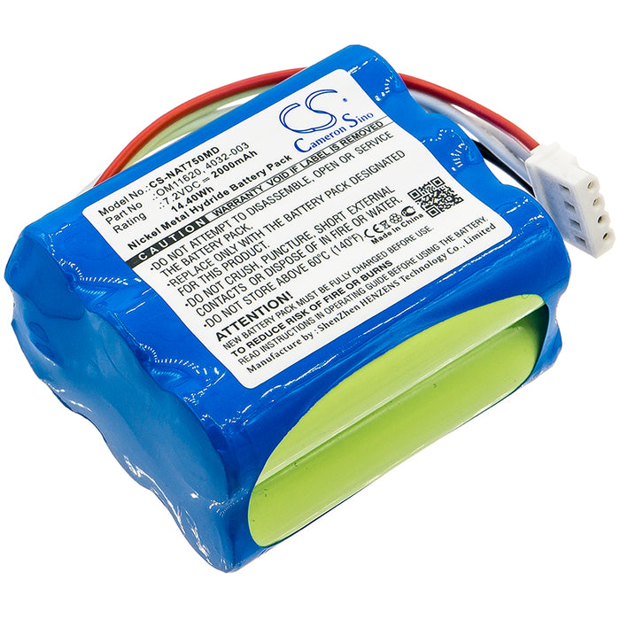 CS-NAT750MD : Battery for NONIN 7500 Pulse Oximeter - Replaces NONIN 4032-003, OM11620