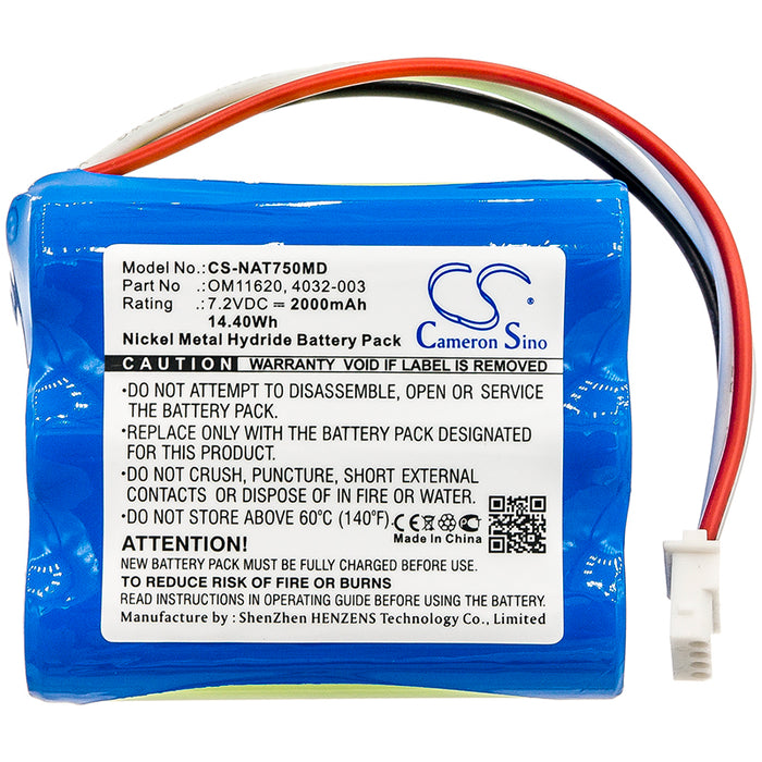 CS-NAT750MD : Battery for NONIN 7500 Pulse Oximeter - Replaces NONIN 4032-003, OM11620