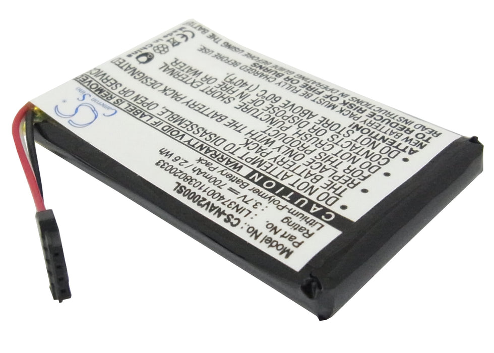 CS-NAV2000SL : Battery for Navigon 20 Easy, 20 Plus - Replaces Navigon LIN3740011038020033