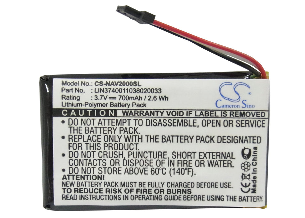 CS-NAV2000SL : Battery for Navigon 20 Easy, 20 Plus - Replaces Navigon LIN3740011038020033