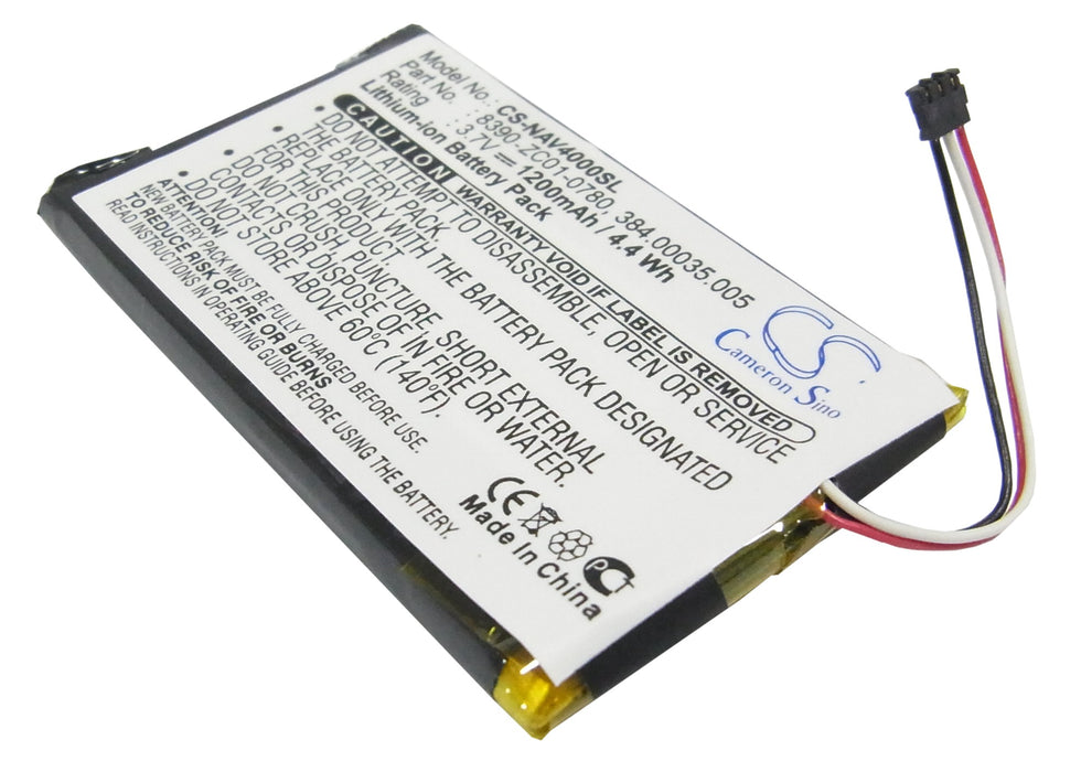 CS-NAV4000SL : Battery for Navigon 40 Easy, 40 Plus, 40 Premiun - Replaces Navigon 8390-ZC01-0780, 384.00035.005