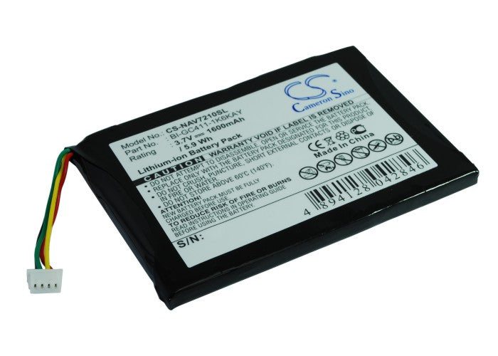 CS-NAV7210SL : Battery for Navigon 7210, 7310 - Replaces Navigon BI-GC411-1K6KAY