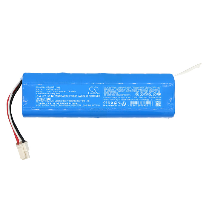 CS-NBQ110VX : Battery for Neabot NoMo Q11 - Replaces Neabot C433-A3-4S2P, C1048A2