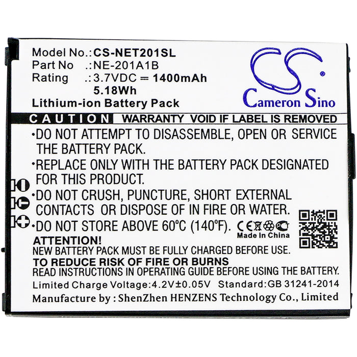 CS-NET201SL : Battery for NEC Terrain, NE-201A1A - Replaces NEC NE-201A1B