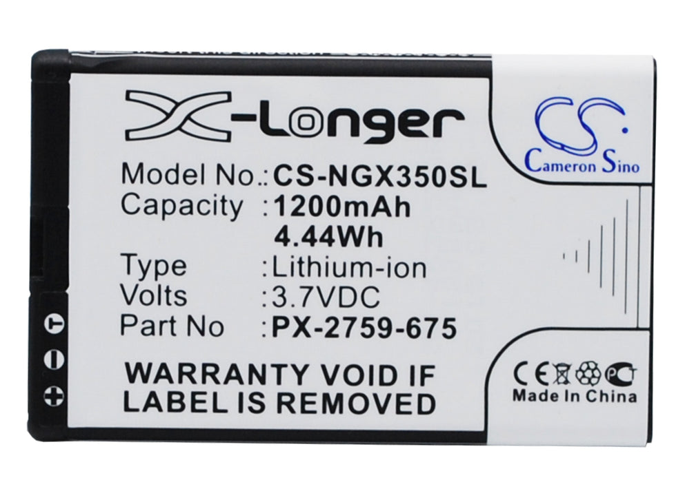 CS-NGX350SL : Battery for Navgear Motorradnavi SLX-350, TourMate SLX-350 - Replaces NavGear PX-2759-675