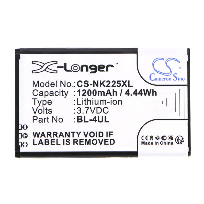 CS-NK225XL : Battery for Nokia Asha 225, RM-1012, New 3310 and others - Replaces Nokia BL-4UL, BL-4WL