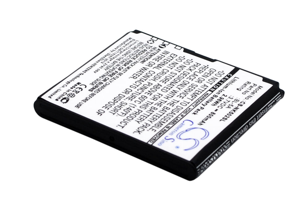 CS-NK502SL : Battery for Nokia Asha 502 - Replaces Nokia BL-5A