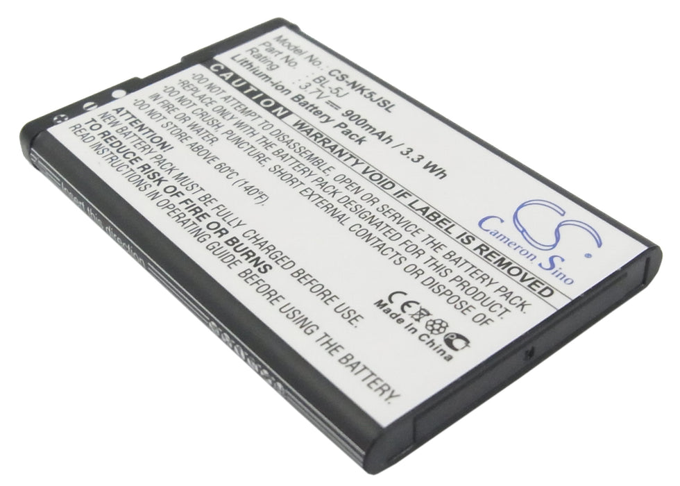 CS-NK5JSL : Battery for Nokia 5800, 5800T, 5800 Xpress Music and others - Replaces Nokia BL-5J