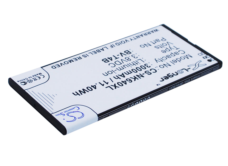 CS-NK640XL : Battery for Microsoft Lumia 640 XL, RM-1062, RM-1063 - Replaces Nokia BV-T4B