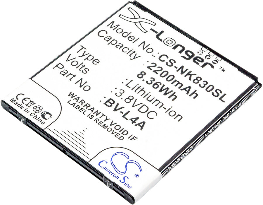 CS-NK830SL : Battery for Microsoft Lumia 830, Lumia 540, Lumia 540 Dual SIM and others - Replaces Nokia BV-L4A