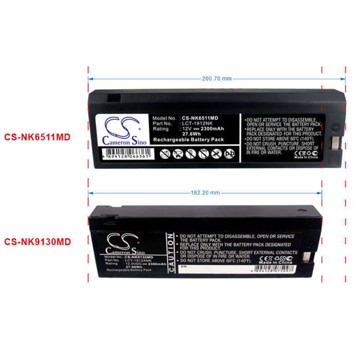 CS-NK9130MD : Battery for Biolight 352 - Replaces Philips 22AV5591, M5500B, SBC5215 and others