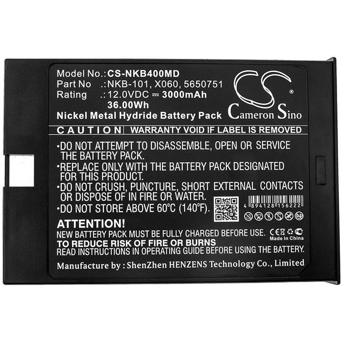 CS-NKB400MD : Battery for Nihon Kohden BSM-4000, BSM-5100, TEC 825 and others - Replaces Nihon Kohden NKB-101, X060, 5650751 and others