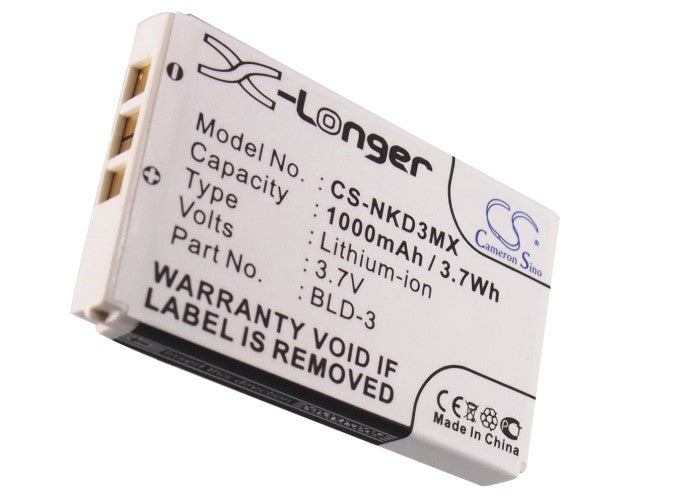 CS-NKD3MX : Battery for Nokia 7250i, 7210, 6610 and others - Replaces Nokia BLD-3