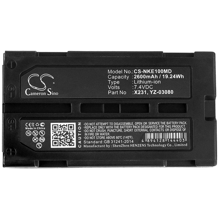 CS-NKE100MD : Battery for Nihon Kohden WEE-1000 - Replaces Nihon Kohden X231, YZ-03080