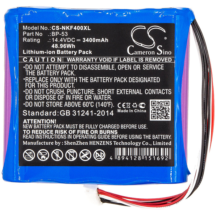 CS-NKF400XL : Battery for Nissin KF4, KF4A - Replaces Nissin BP-53