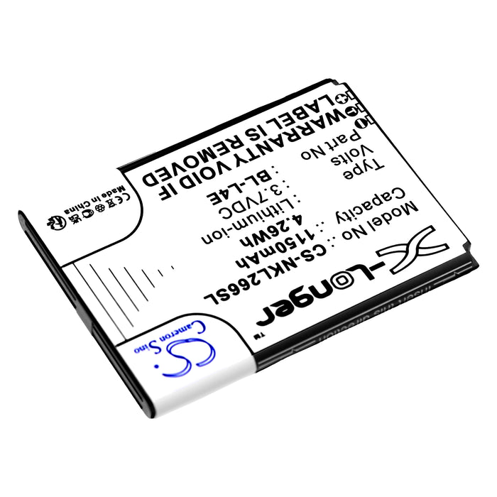 CS-NKL266SL : Battery for Nokia 2660 Flip 4G - Replaces Nokia BL-L4E