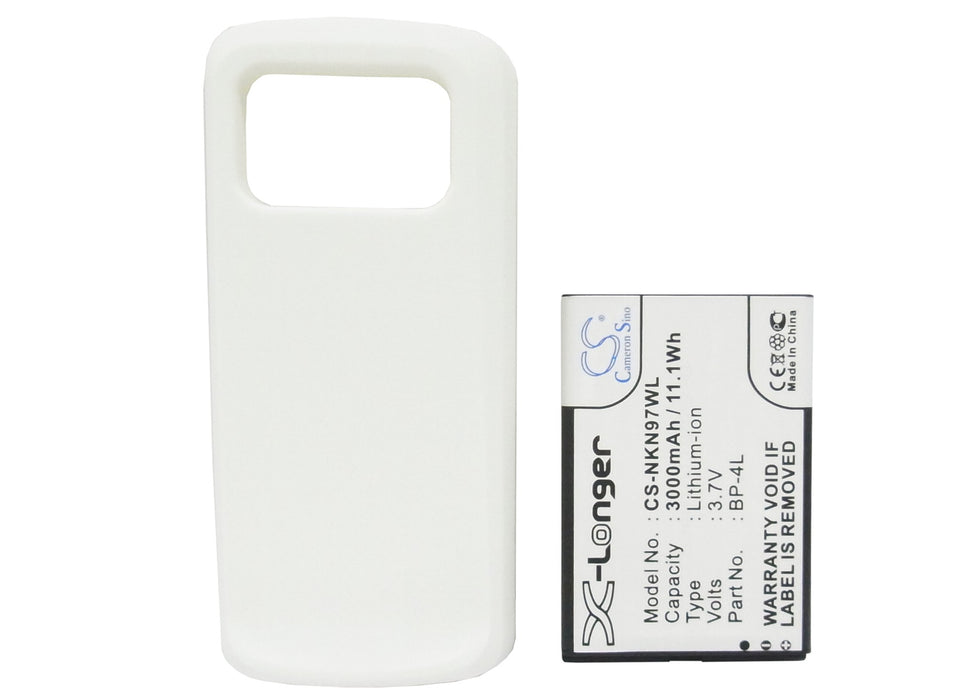 CS-NKN97WL : Battery for Nokia N97 - Replaces Nokia BP-4L